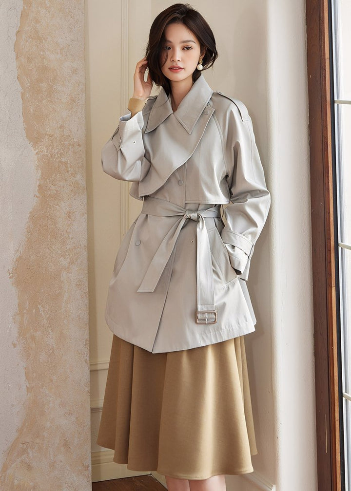 LAPEL TIGHT MIDI TRENCH COAT - ANLEM