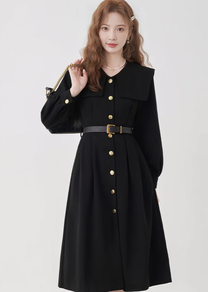 LARGE COLLAR BUTTON DRESS - ANLEM