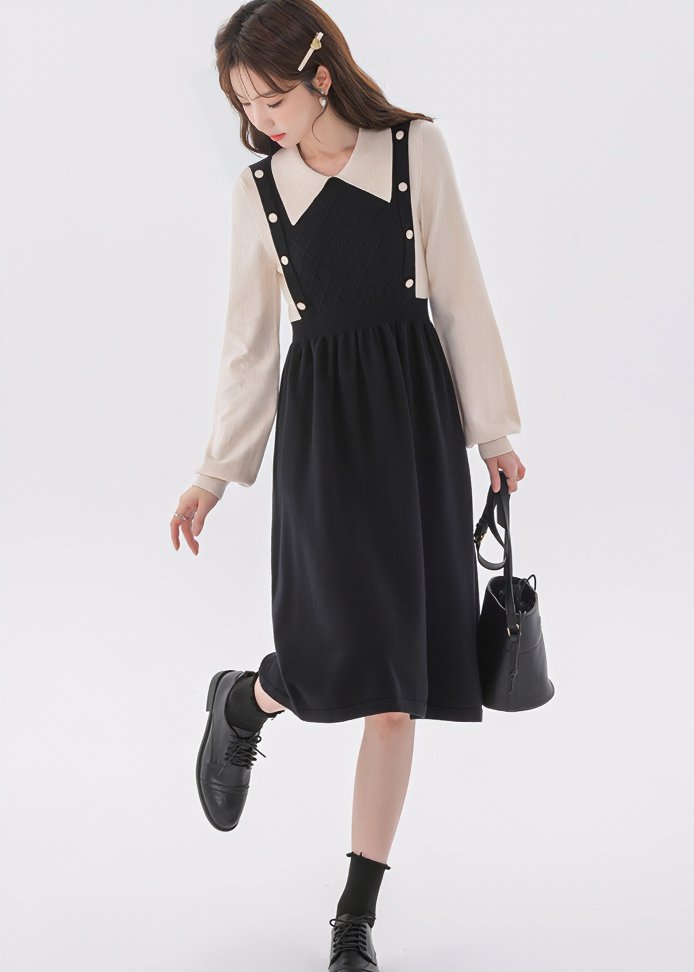 LAYER POLO KNIT DRESS - ANLEM