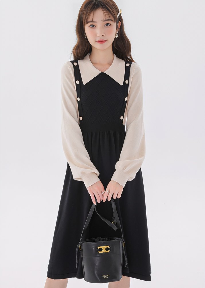 LAYER POLO KNIT DRESS - ANLEM