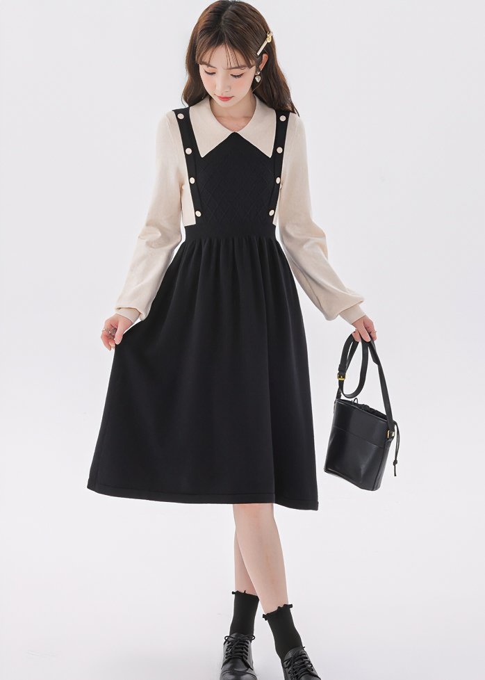 LAYER POLO KNIT DRESS - ANLEM