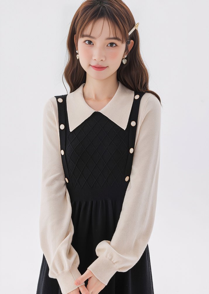 LAYER POLO KNIT DRESS - ANLEM