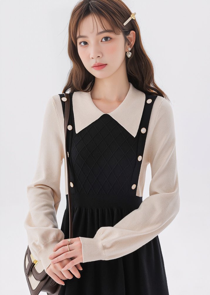 LAYER POLO KNIT DRESS - ANLEM