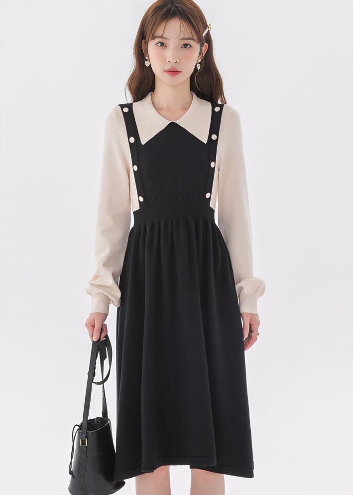 LAYER POLO KNIT DRESS - ANLEM