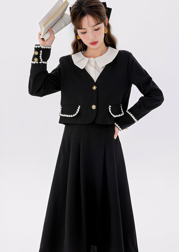 LAYER STYLE JACKET & SKIRT - ANLEM