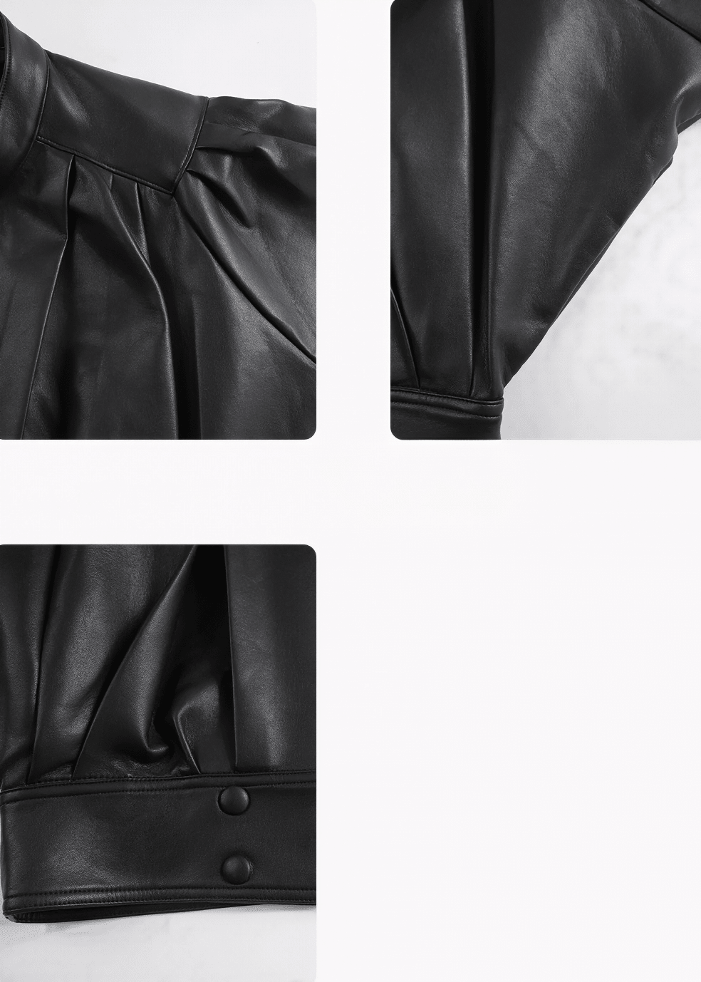 LEATHERETTE PUFF SLEEVE JACKET - ANLEM