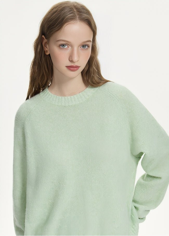 LOOSE GENTLE ROUND NECK KNIT - ANLEM