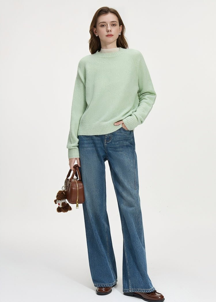 LOOSE GENTLE ROUND NECK KNIT - ANLEM