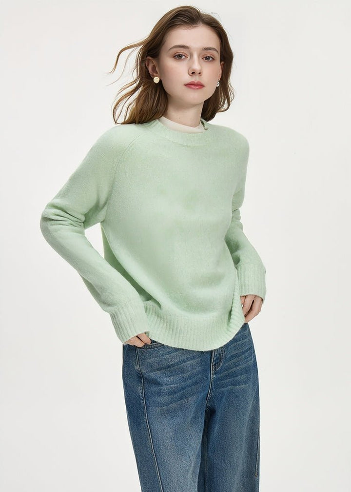 LOOSE GENTLE ROUND NECK KNIT - ANLEM