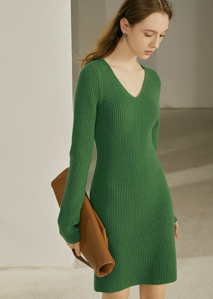 LOOSE SHORT KNIT DRESS - ANLEM