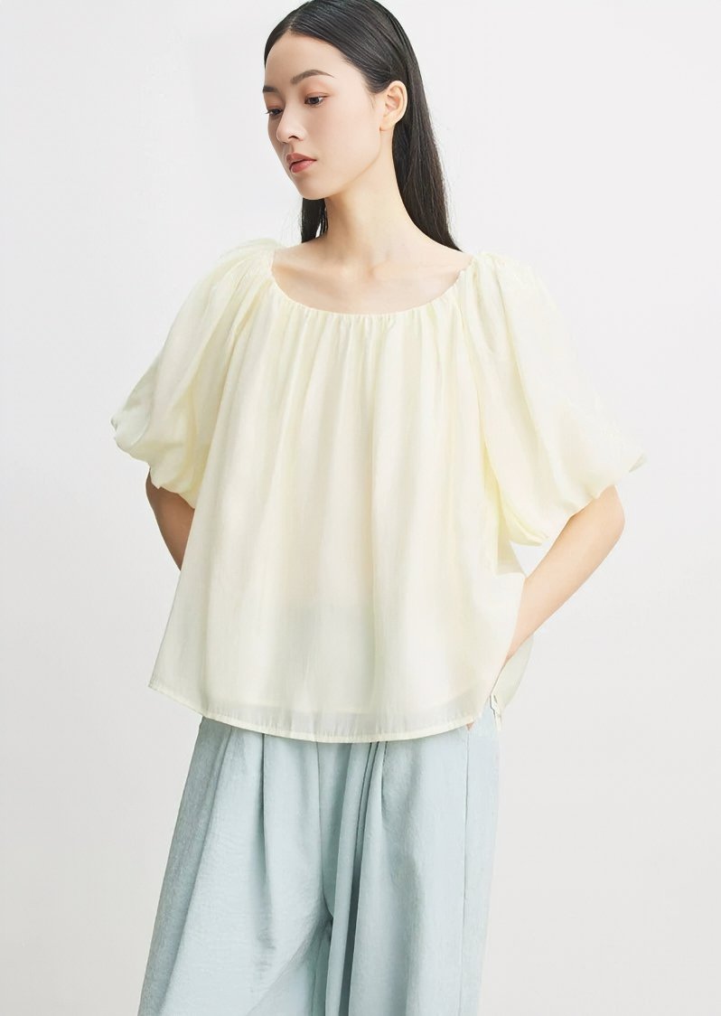LOOSE SLEEVE GATHERED TOPS - ANLEM