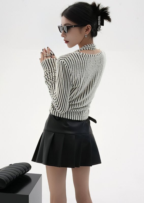 LUTHER NECK PULLOVER STRIPED TOPS - ANLEM