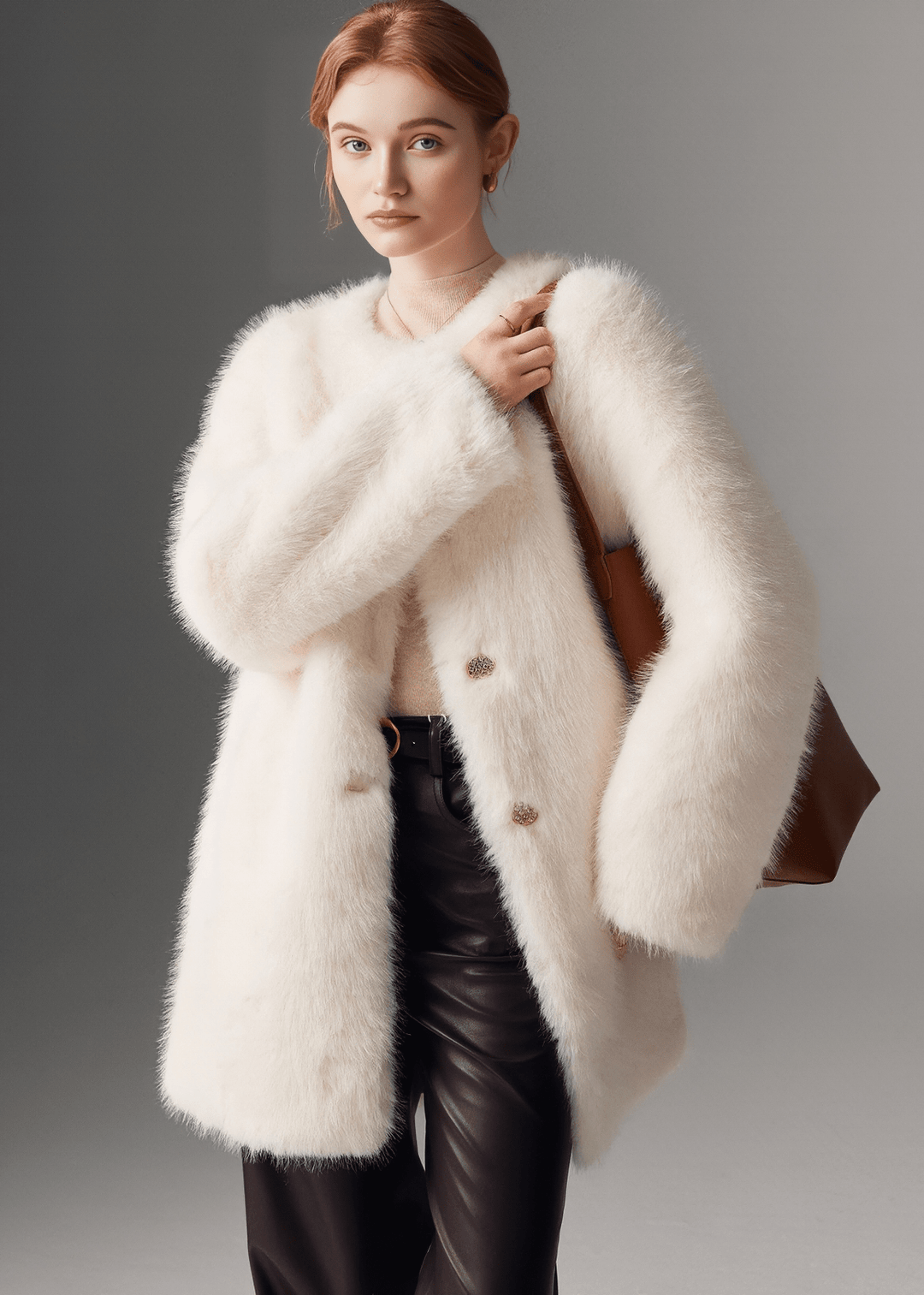 LUXURY FAUX FUR COAT - ANLEM