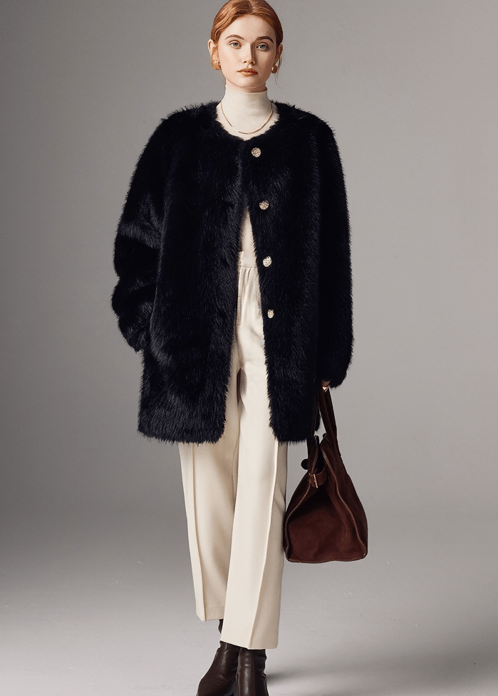 LUXURY FAUX FUR COAT - ANLEM