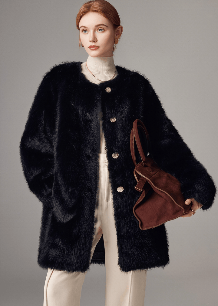 LUXURY FAUX FUR COAT - ANLEM