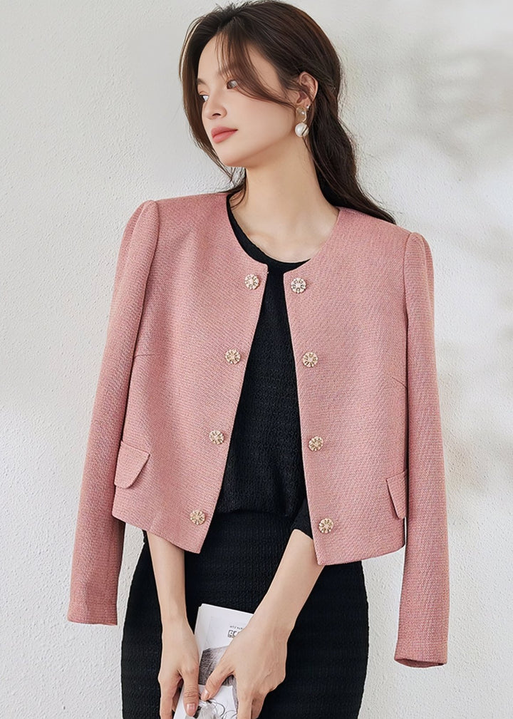 MIX PINK TWEED JACKET - ANLEM