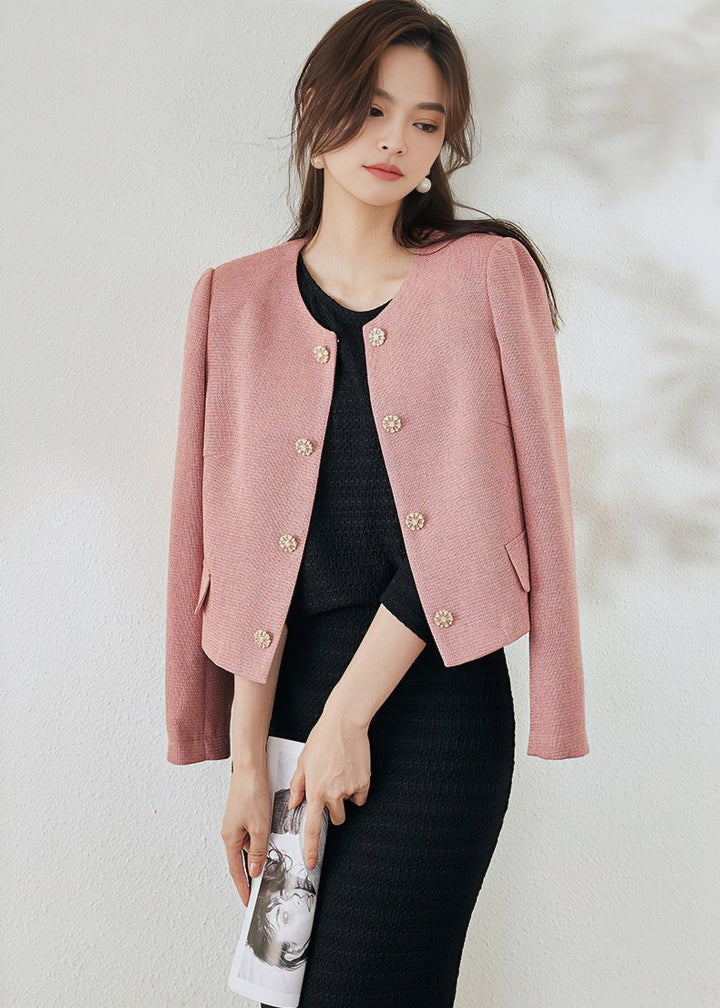 MIX PINK TWEED JACKET - ANLEM