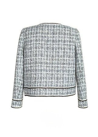 MIXED YARN TWEED SHORT JACKET - ANLEM