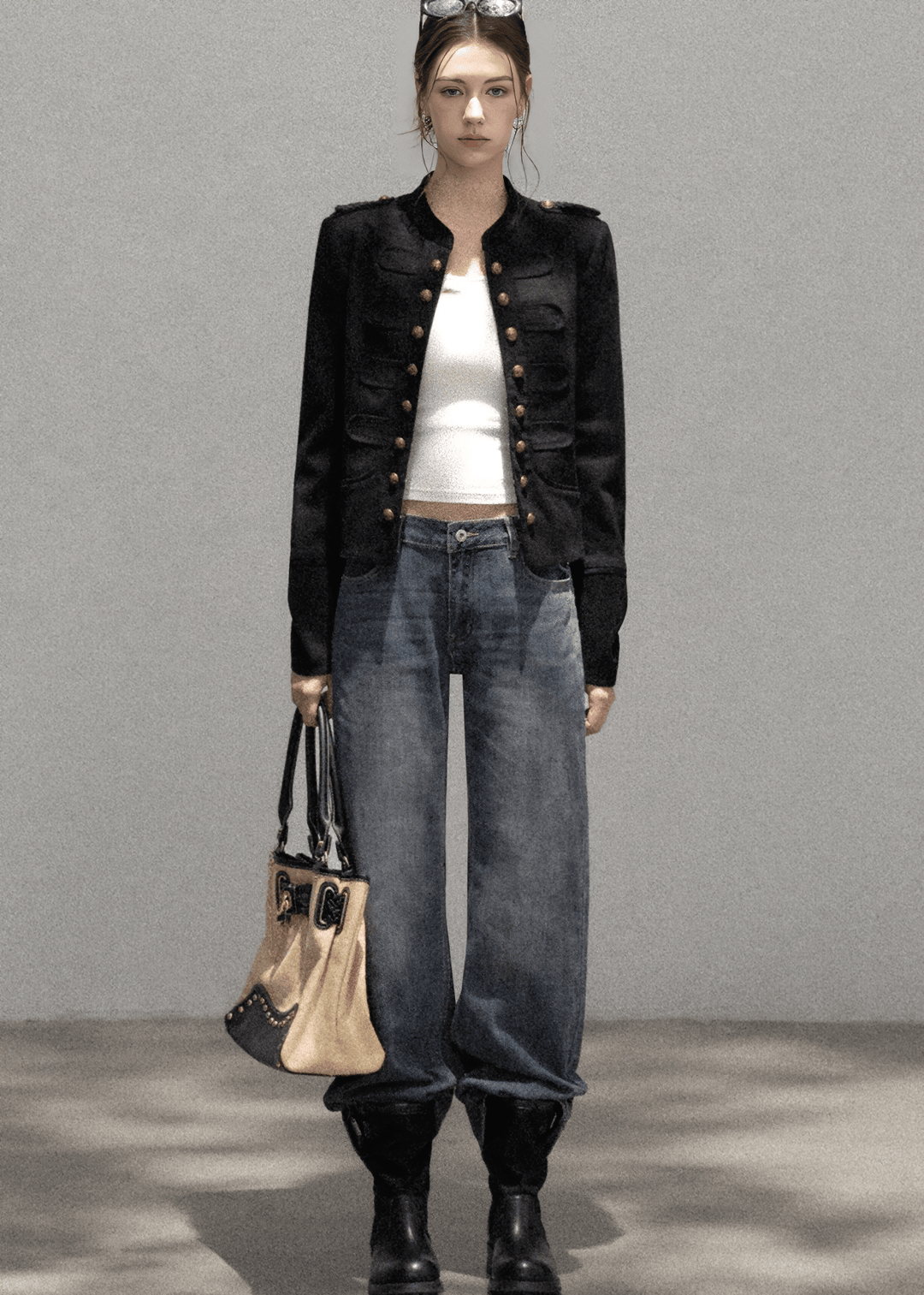 NAPOLEON METALLIC BUTTON JACKET - ANLEM