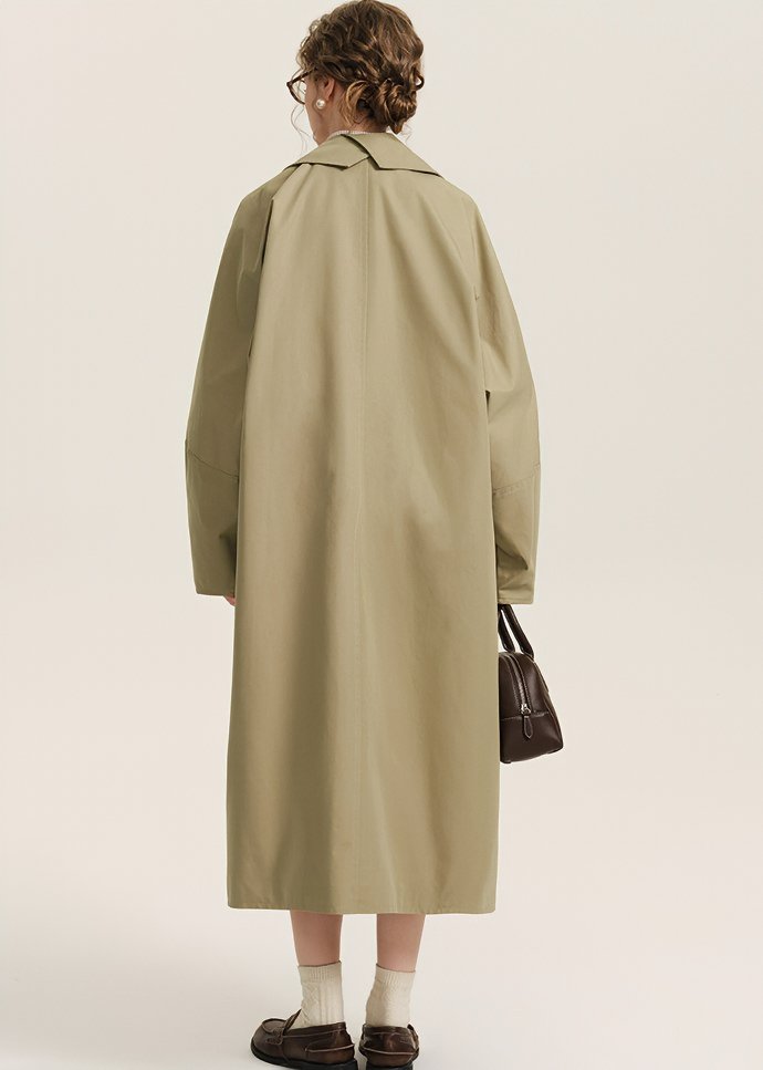 ONE BUTTON OVER TRENCH COAT - ANLEM