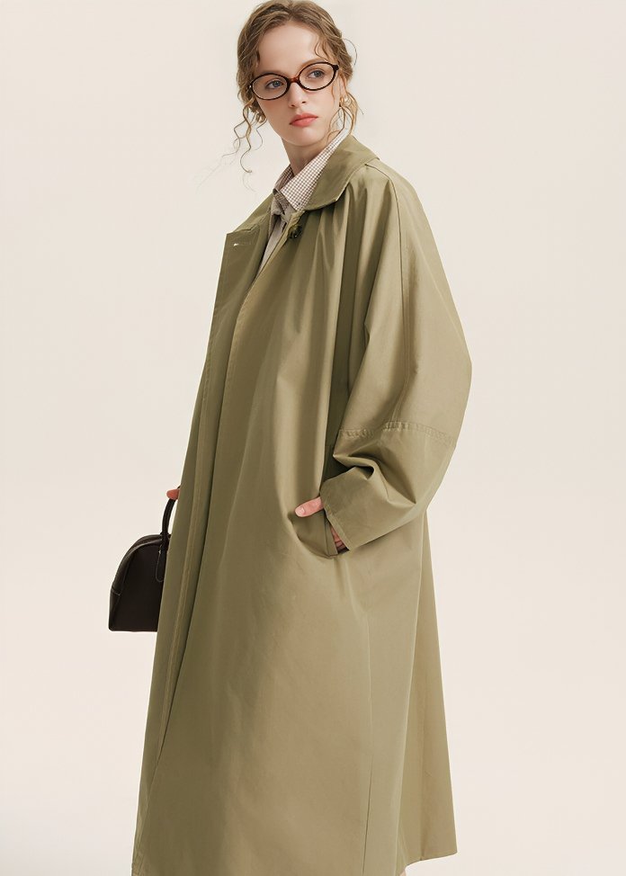 ONE BUTTON OVER TRENCH COAT - ANLEM