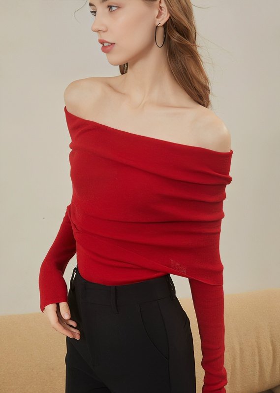 ONE SHOULDER TIGHT KNIT - ANLEM