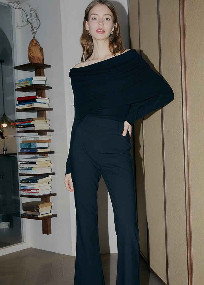 ONE SHOULDER TIGHT KNIT - ANLEM