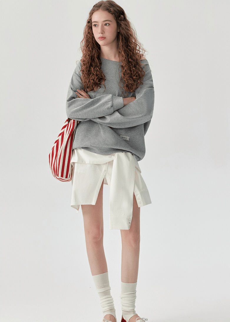 OVERSIZED CREW NECK SWEATSHIRT - ANLEM