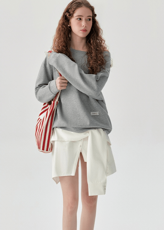 OVERSIZED CREW NECK SWEATSHIRT - ANLEM