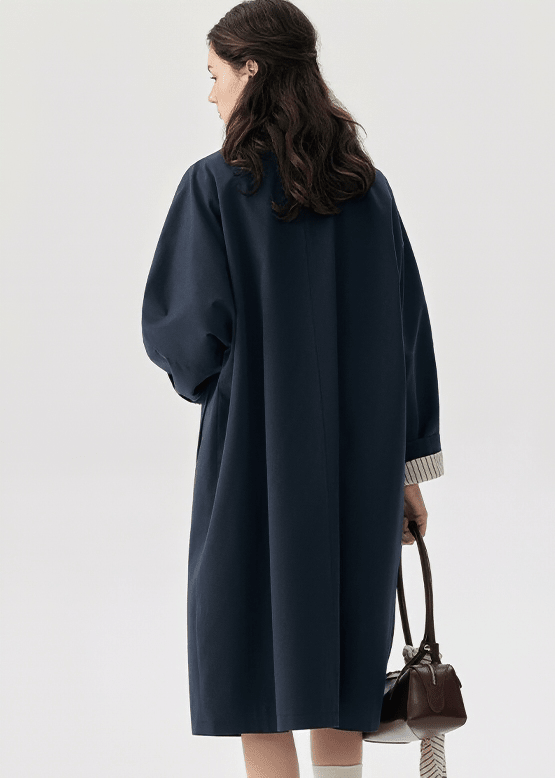 OVERSIZED STRIPE - ACCENT TRENCH COAT - ANLEM