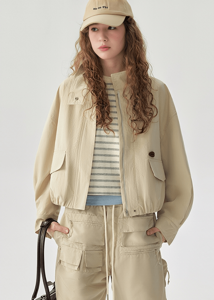 OVERSIZED UTILITY BOMBER JACKET - ANLEM