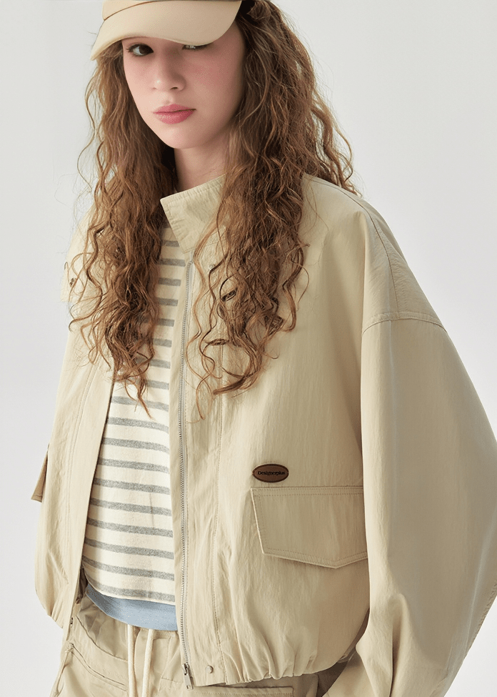 OVERSIZED UTILITY BOMBER JACKET - ANLEM