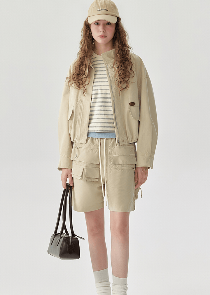 OVERSIZED UTILITY BOMBER JACKET - ANLEM