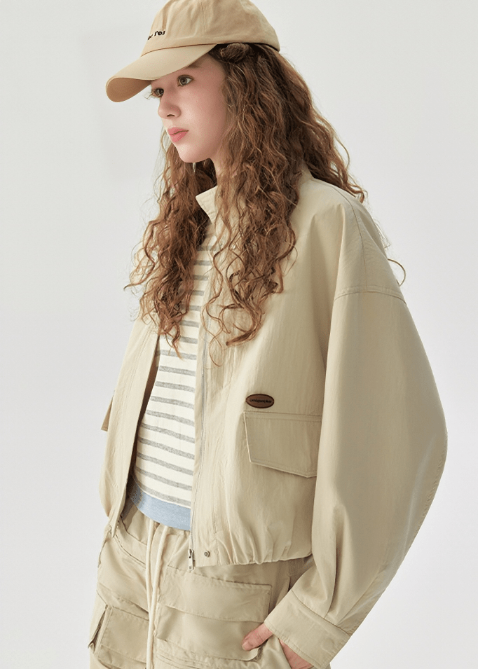 OVERSIZED UTILITY BOMBER JACKET - ANLEM