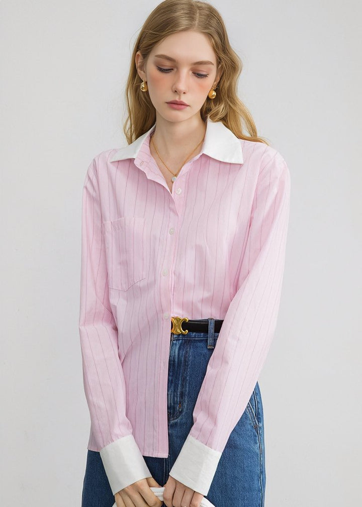 PALE STRIPED TIGHT SHIRT - ANLEM