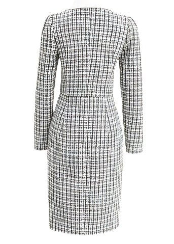 PLAID TWEED SLIM DRESS - ANLEM