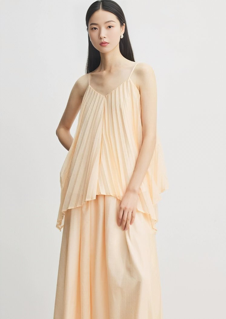 PLEATED DRAPED CAMISOLE - ANLEM