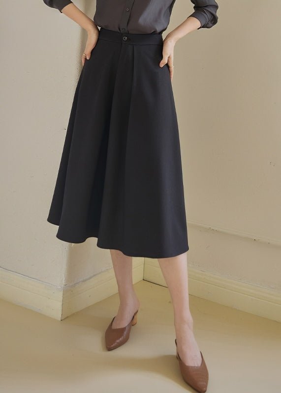 PLEATED LARGE HEM SKIRT - ANLEM