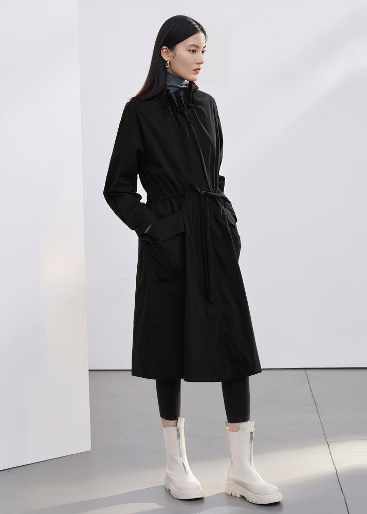 PLEATED WAIST LONG JACKET - ANLEM