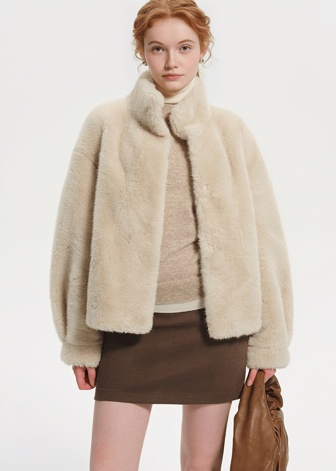 PLUSH HIGH NECK JACKET - ANLEM