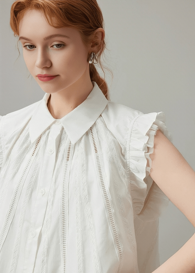 PREMIUM LACE SHIRT DRESS - ANLEM
