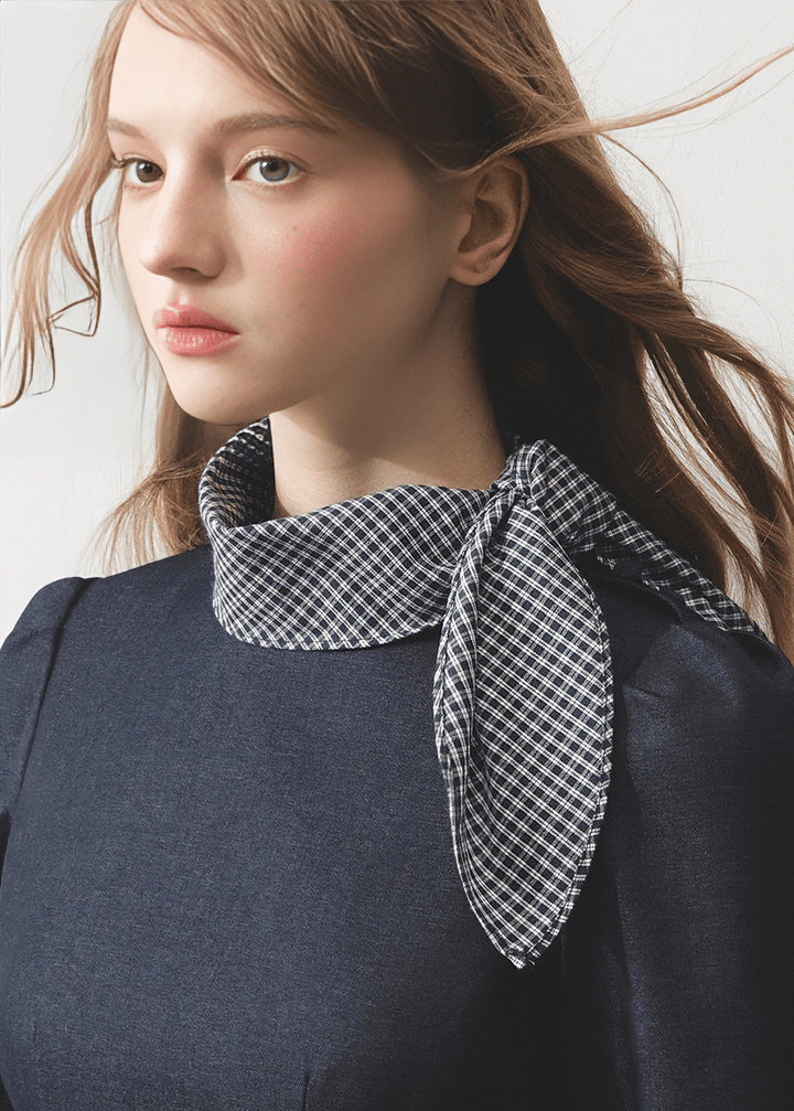 PREPPY COLLAR DETAIL MINI DRESS - ANLEM