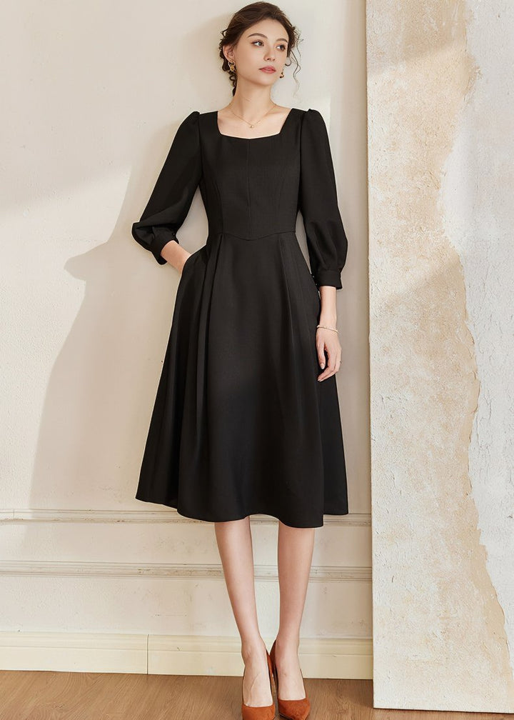 PUFF SLEEVE ELEGANT DRESS - ANLEM