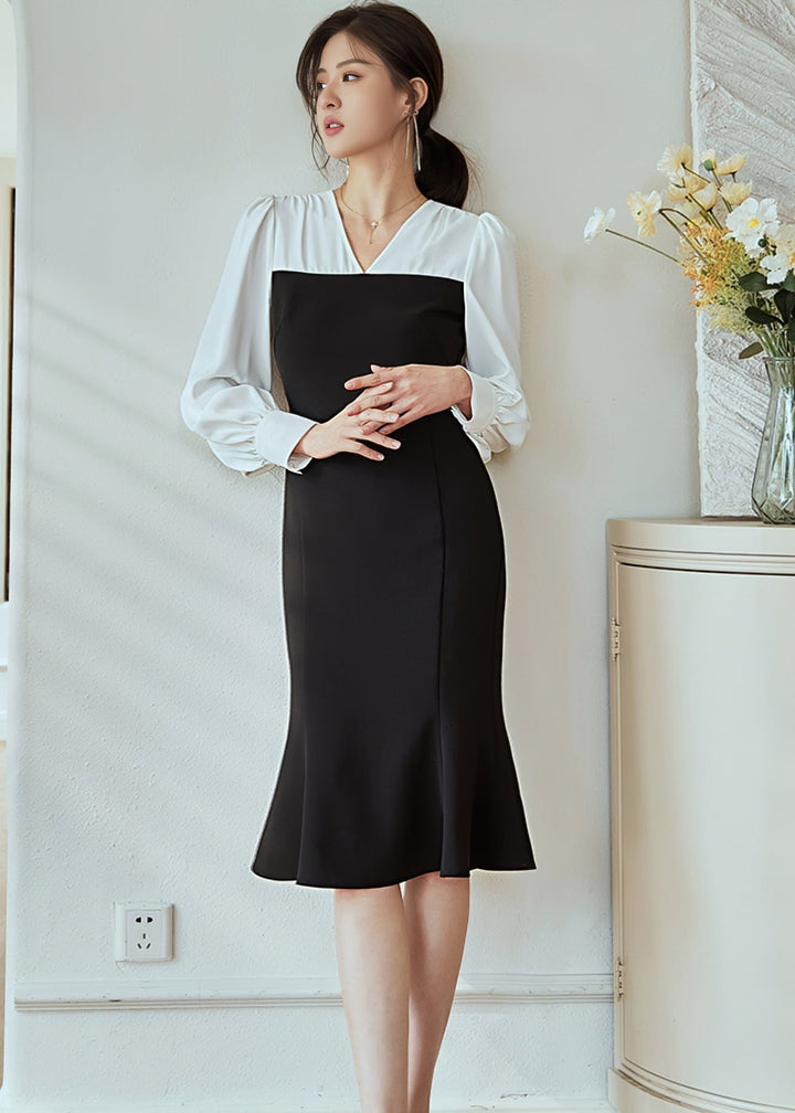 PUFF SLEEVE SWITCHED DRESS - ANLEM