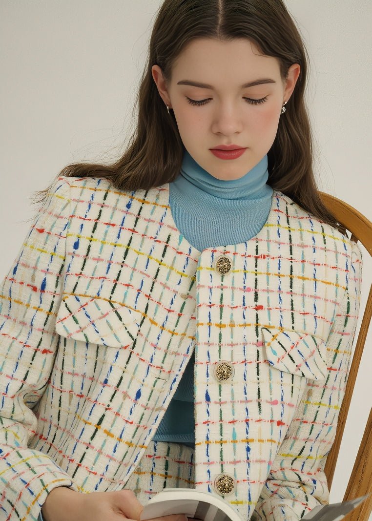 RAINBOW CHECK JACKET & SKIRT - ANLEM