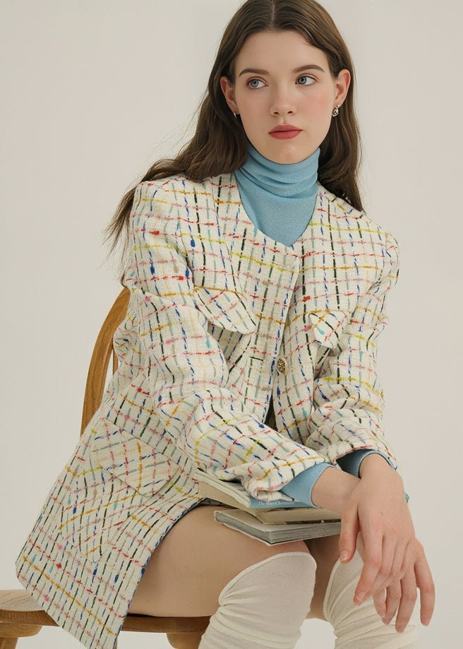 RAINBOW CHECK JACKET & SKIRT - ANLEM