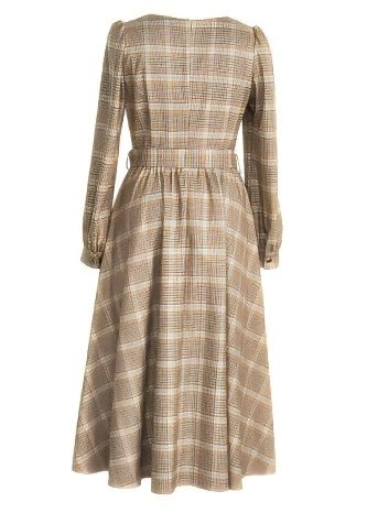 RETRO CHECK BELT DRESS - ANLEM