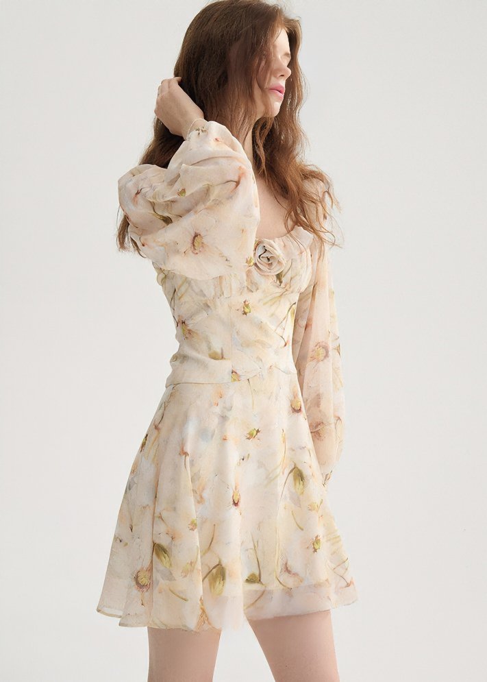 RETRO FLOWER RESORT DRESS - ANLEM