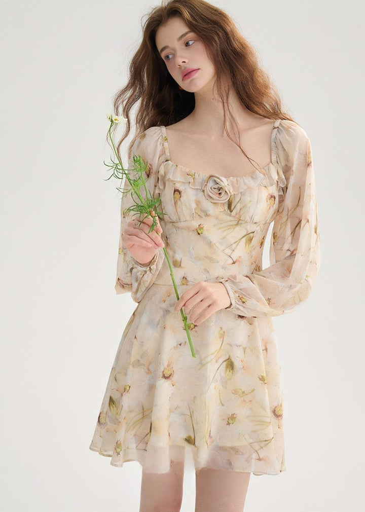 RETRO FLOWER RESORT DRESS - ANLEM