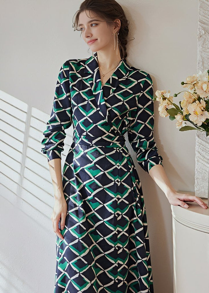 RETRO GEOMETRY PRINT DRESS - ANLEM